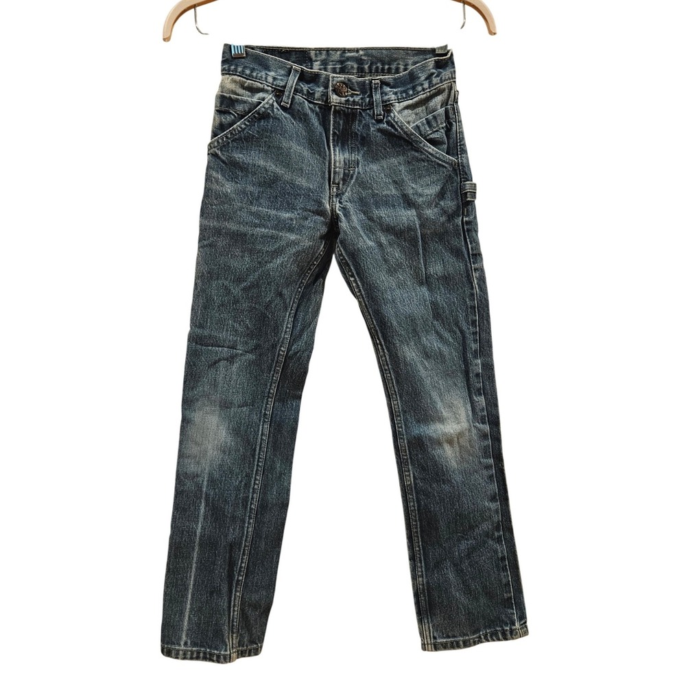 Vintage Levi's 511 Kids Jeans Blue Denim Carpenter Style Size 26x26.5